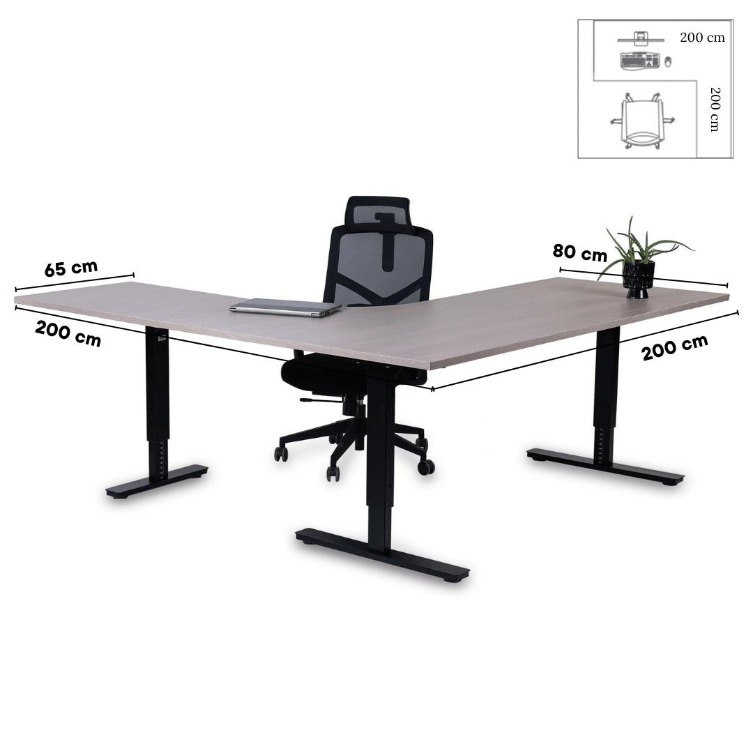 Biroja galds Forza Line L forma 200 cm x 200 cm-Ergostock