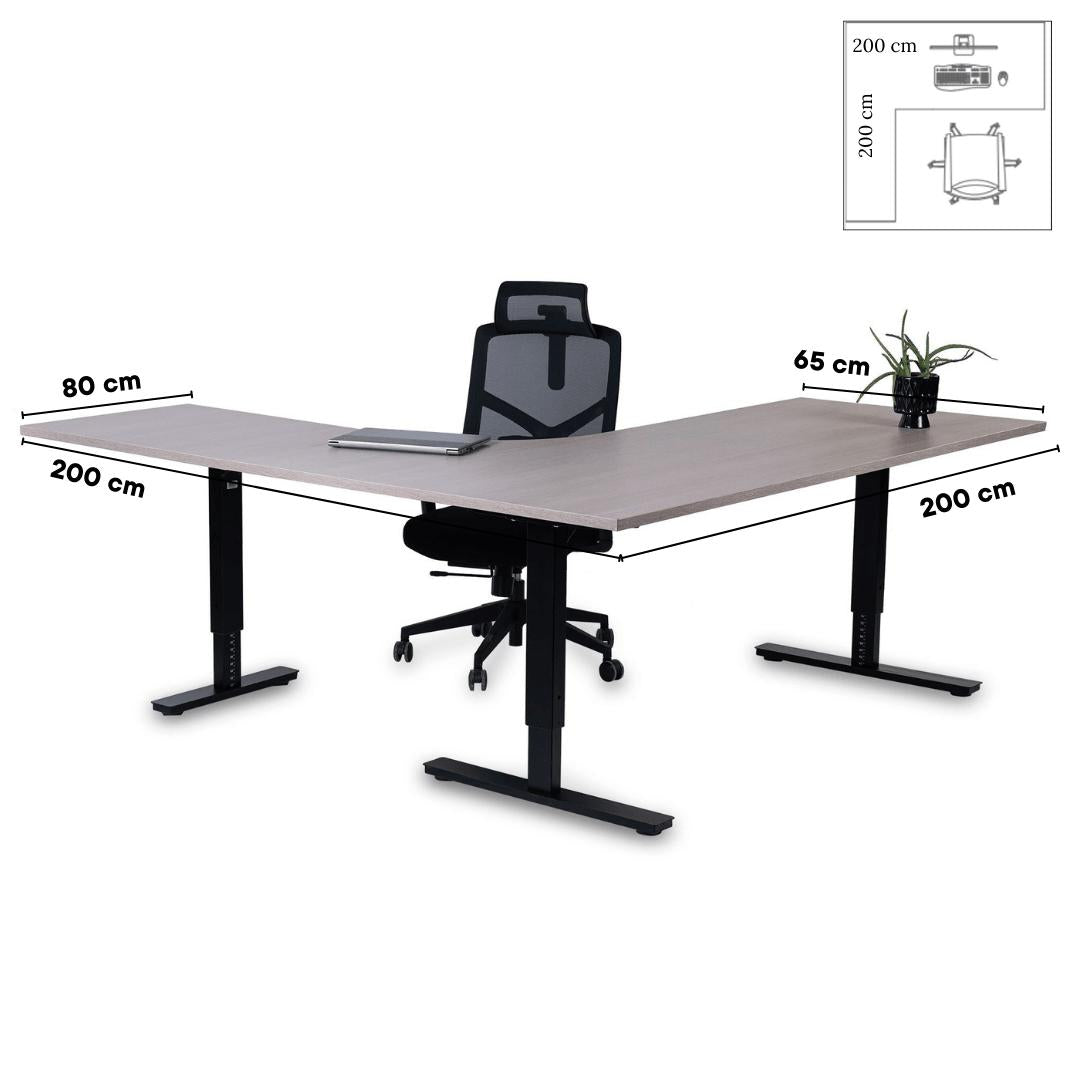 Biroja galds Forza Line L forma 200 cm x 200 cm-Ergostock