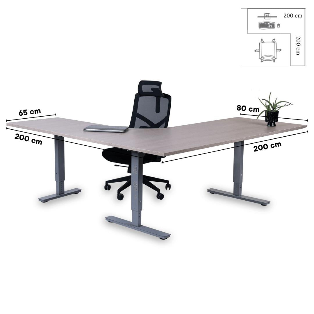 Biroja galds Forza Line L forma 200 cm x 200 cm-Ergostock