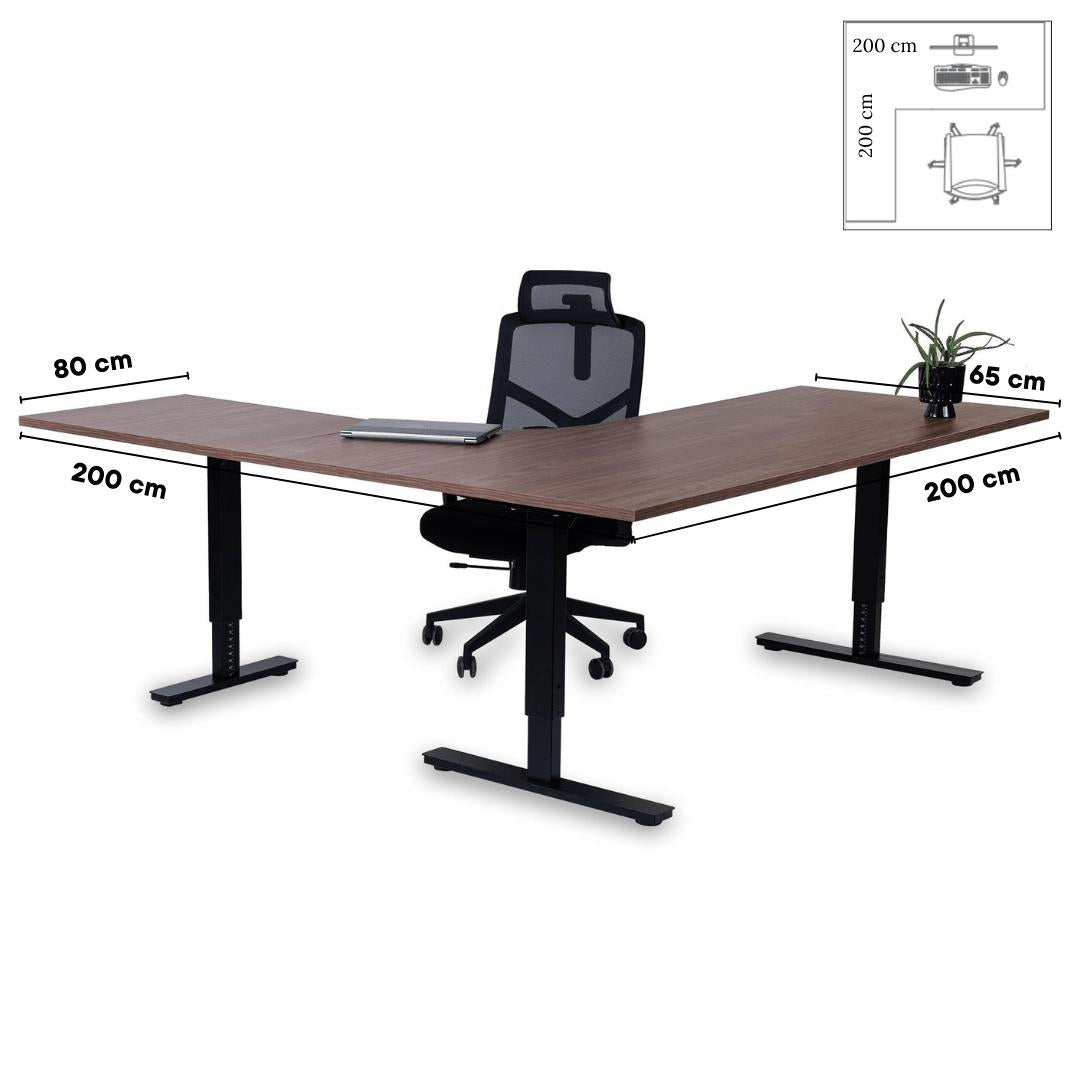 Biroja galds Forza Line L forma 200 cm x 200 cm-Ergostock