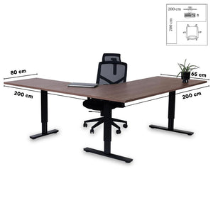 Biroja galds Forza Line L forma 200 cm x 200 cm-Ergostock