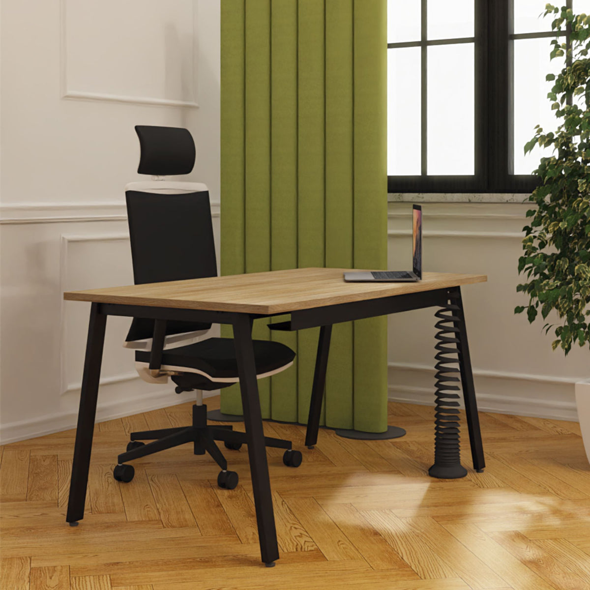 Biroja galds Malmo A forma, konfigurējams-Ergostock