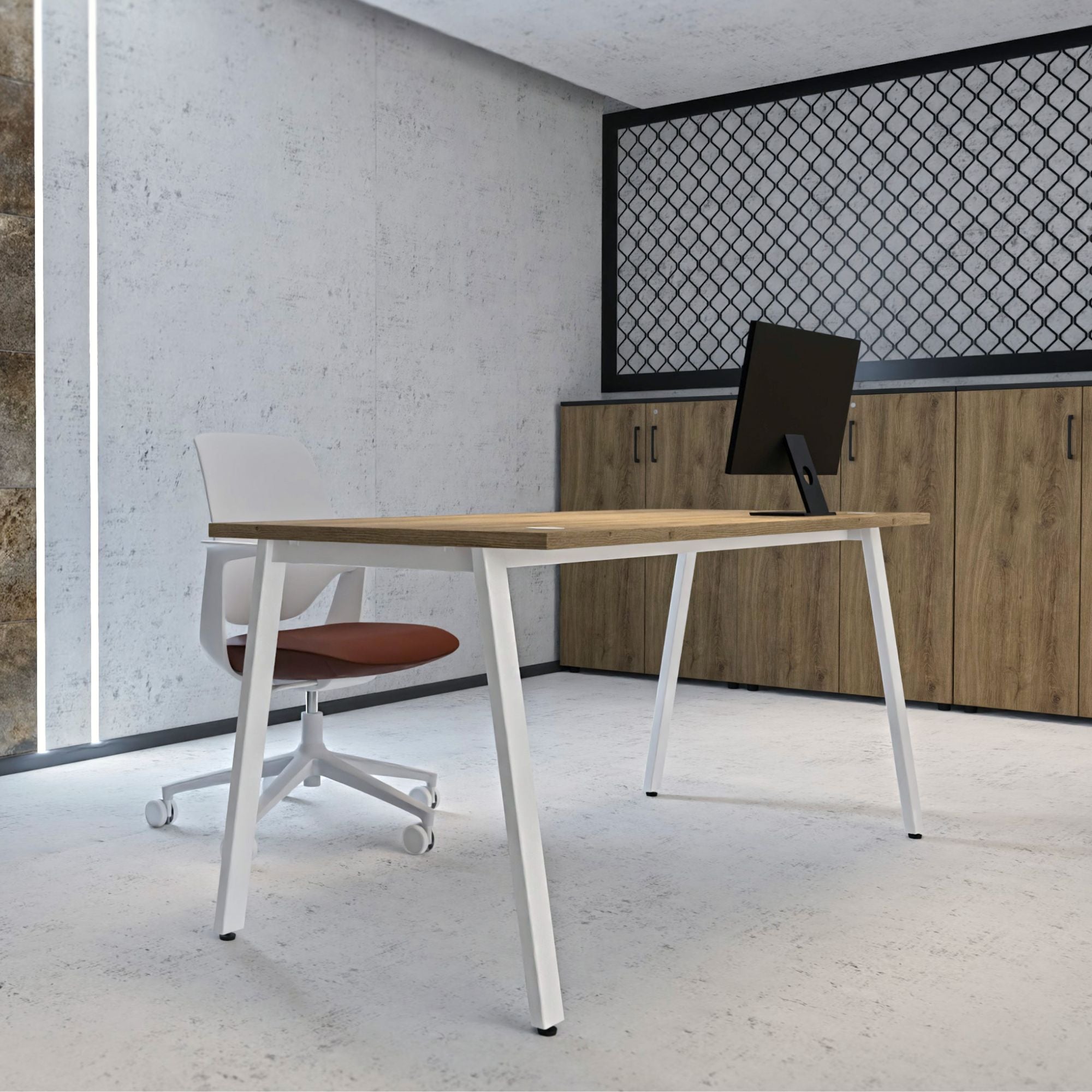 Biroja galds Malmo A forma, konfigurējams-Ergostock