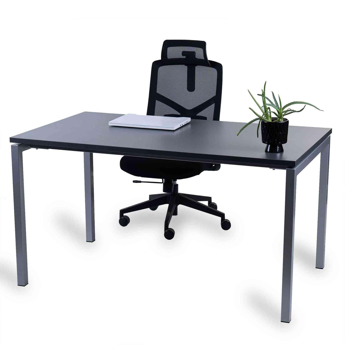 Biroja galds Office Line – Antracīts / Sudraba / 120 x 80 cm