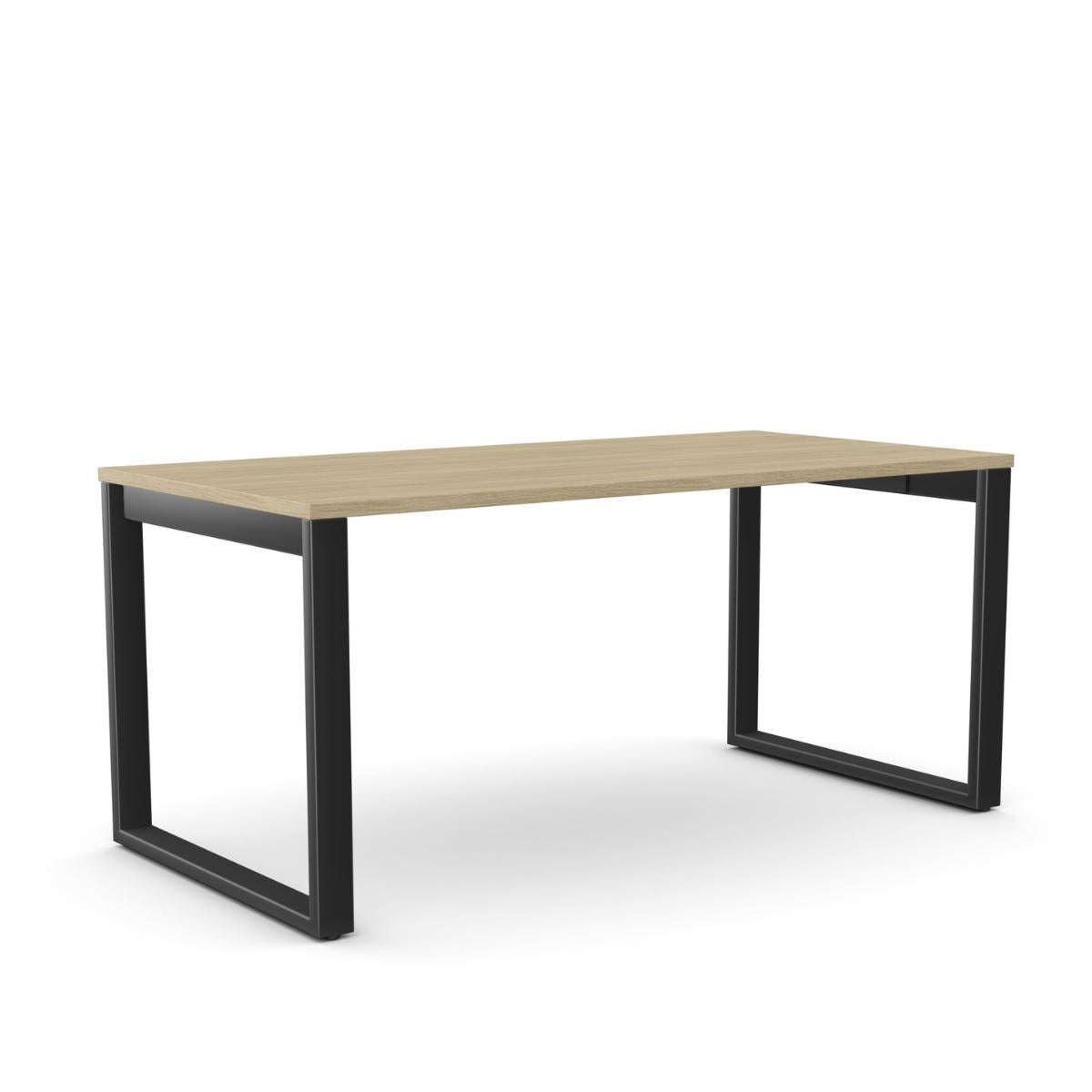 Biroja galds Office Line O forma – American Oak / Melna / 120 x 80 cm