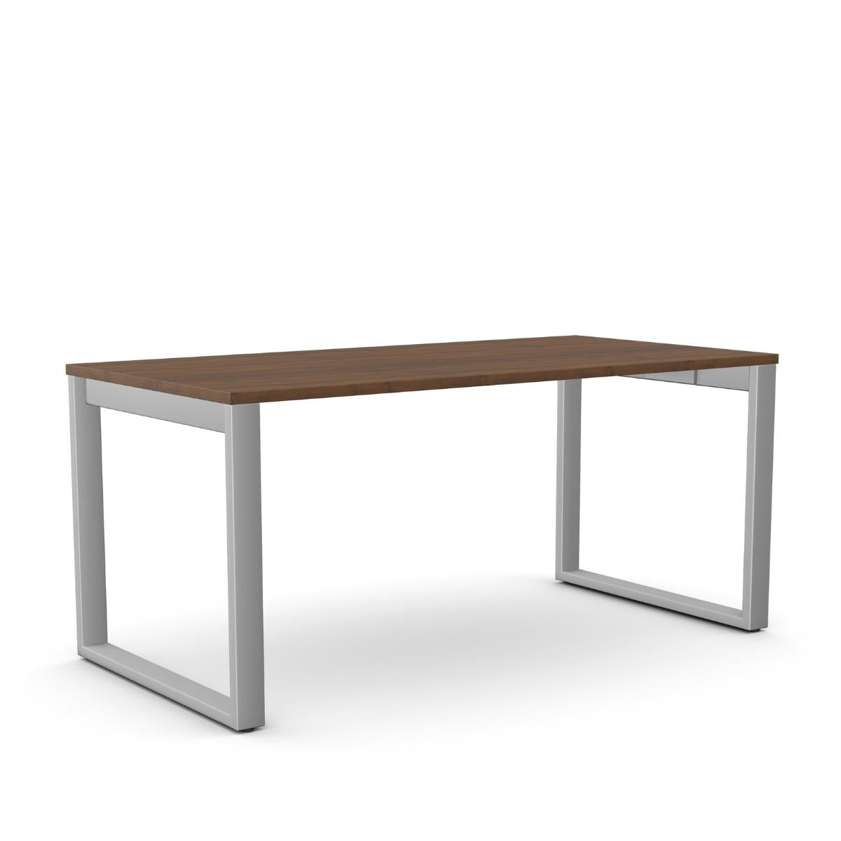 Biroja galds Office Line O forma – Riekstkoks / Sudraba / 120 x 80 cm