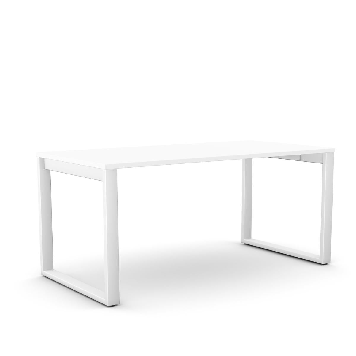 Biroja galds Office Line O forma – Balta / Balta / 120 x 80 cm