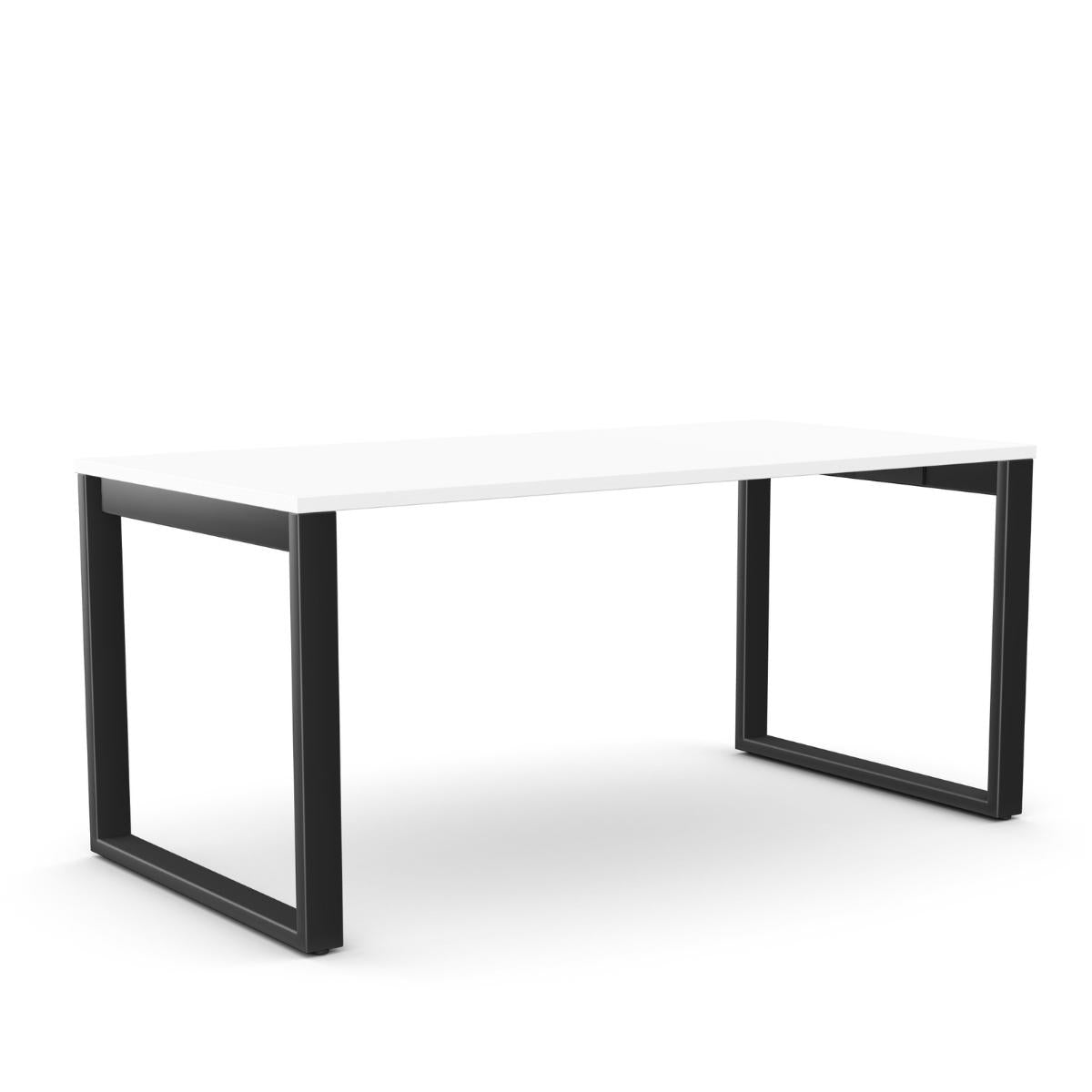 Biroja galds Office Line O forma – Balta / Melna / 120 x 80 cm
