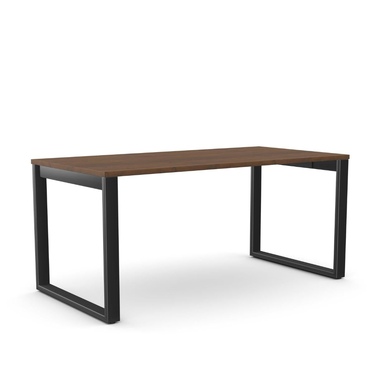 Biroja galds Office Line O forma – Riekstkoks / Melna / 120 x 80 cm