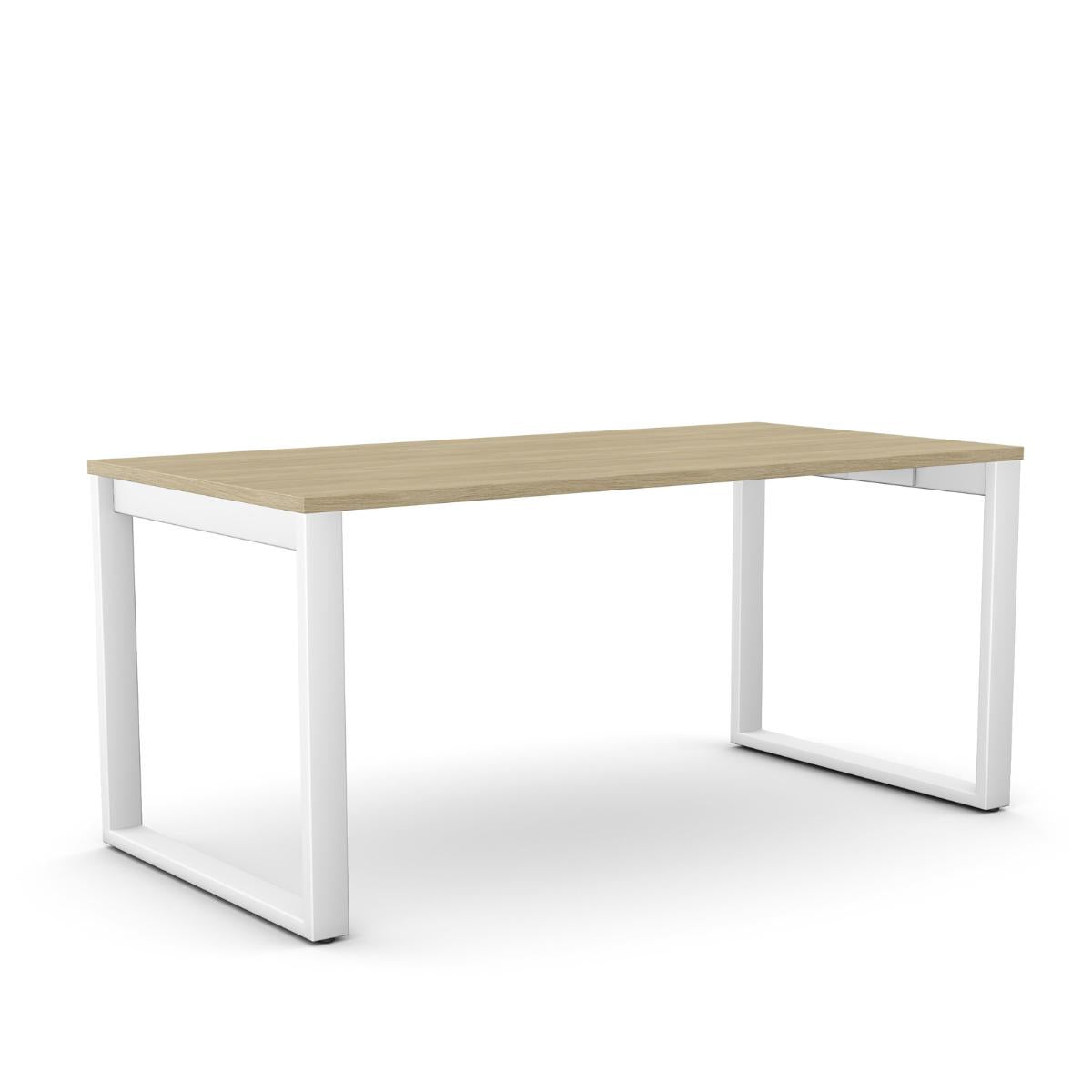 Biroja galds Office Line O forma – American Oak / Balta / 120 x 80 cm