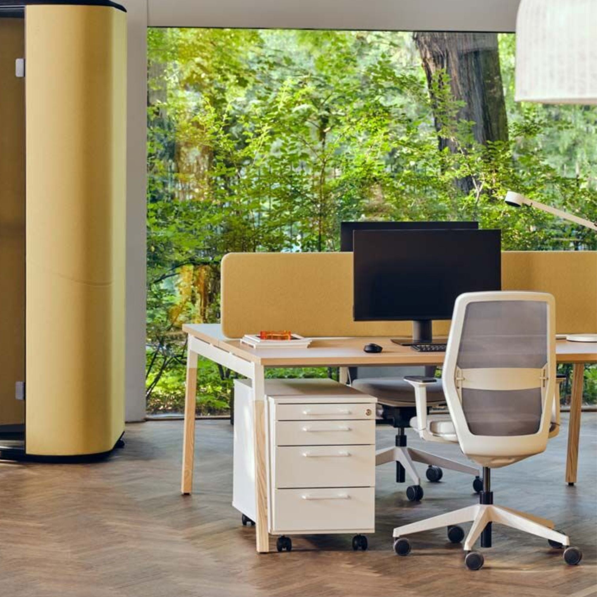 Biroja galds OGI W BENCH 2, mdd, konfigurējams - Ergostock.lv