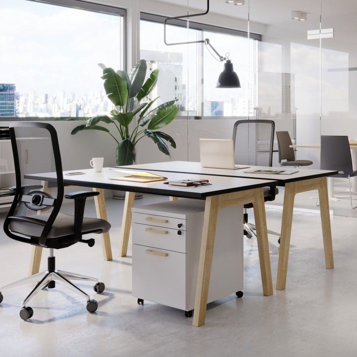 Biroja galds SOLID OAK, konfigurējams