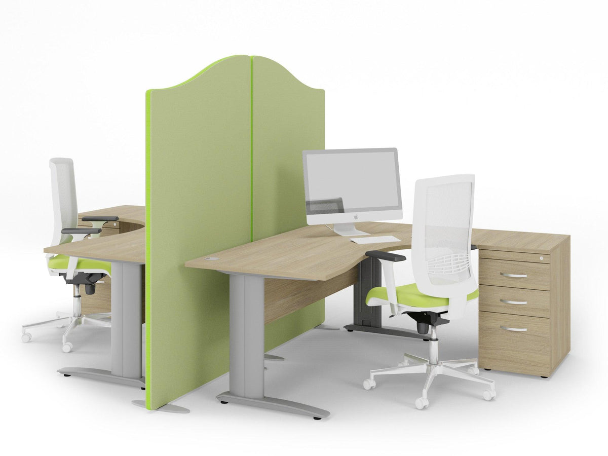 Biroja galds THEO CORNER SET 160 x 160 cm, ar atvilktņu bloku