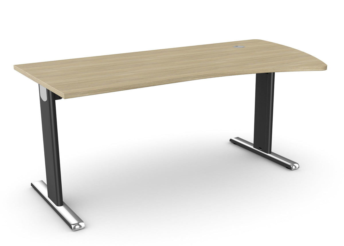 Biroja galds THEO ELEGANCE ONE, 180 x 80/100 cm - Ergostock.lv