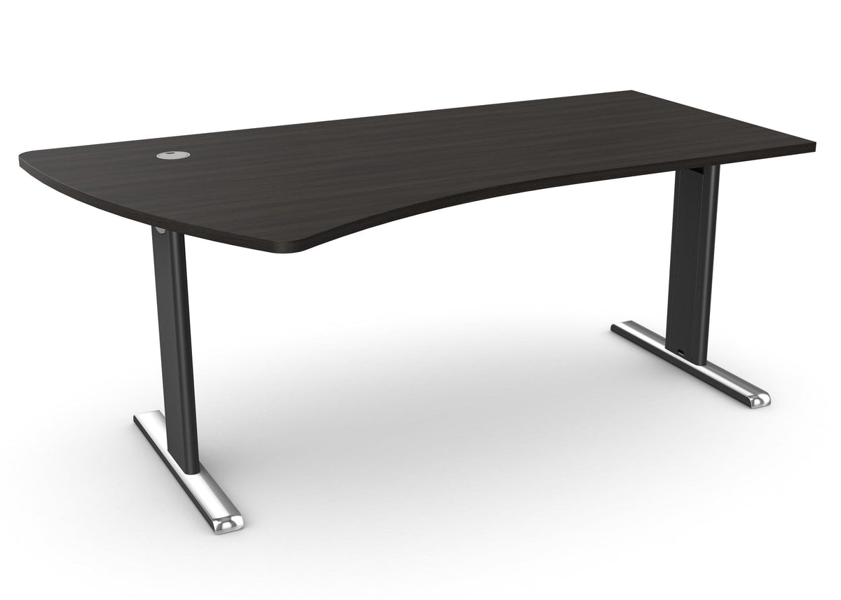 Biroja galds THEO ELEGANCE ONE, 180 x 80/100 cm - Ergostock.lv