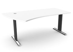 Biroja galds THEO ELEGANCE ONE, 180 x 80/100 cm - Ergostock.lv