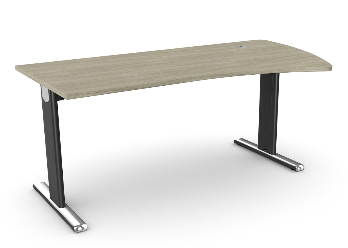 Biroja galds THEO ELEGANCE ONE, 180 x 80/100 cm - Ergostock.lv