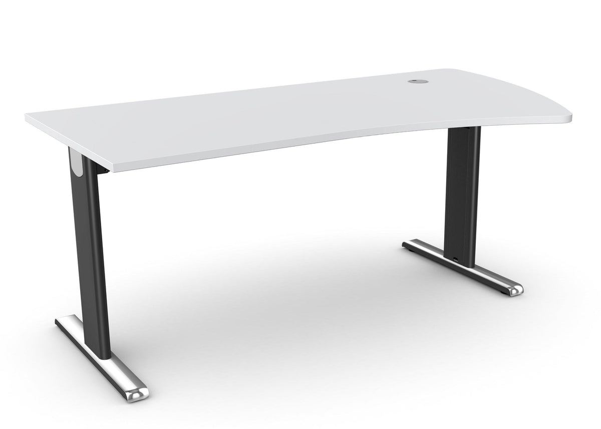 Biroja galds THEO ELEGANCE ONE, 180 x 80/100 cm - Ergostock.lv