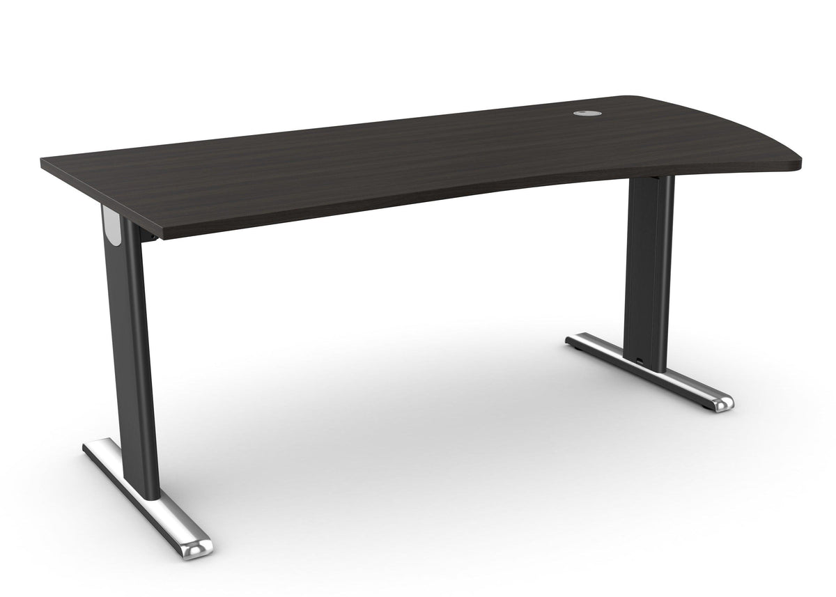 Biroja galds THEO ELEGANCE ONE, 180 x 80/100 cm - Ergostock.lv