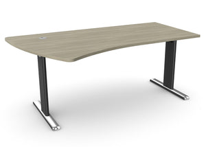 Biroja galds THEO ELEGANCE ONE, 180 x 80/100 cm - Ergostock.lv