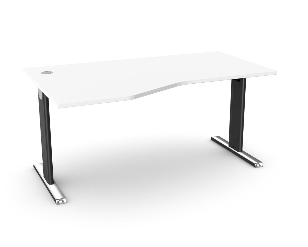 Biroja galds THEO ELEGANCE TWO, 160 x 80/100 cm - Ergostock.lv