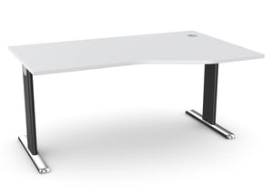 Biroja galds THEO ELEGANCE TWO, 160 x 80/100 cm - Ergostock.lv