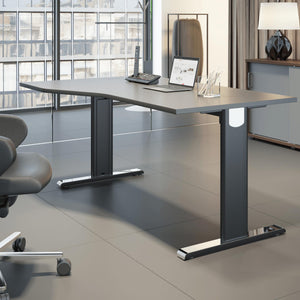 Biroja galds THEO ELEGANCE TWO, 160 x 80/100 cm - Ergostock.lv