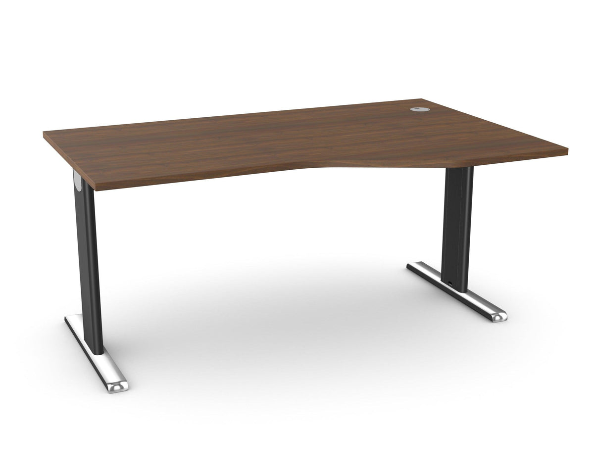 Biroja galds THEO ELEGANCE TWO, 160 x 80/100 cm - Ergostock.lv