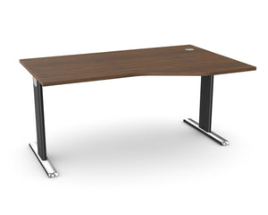 Biroja galds THEO ELEGANCE TWO, 160 x 80/100 cm - Ergostock.lv