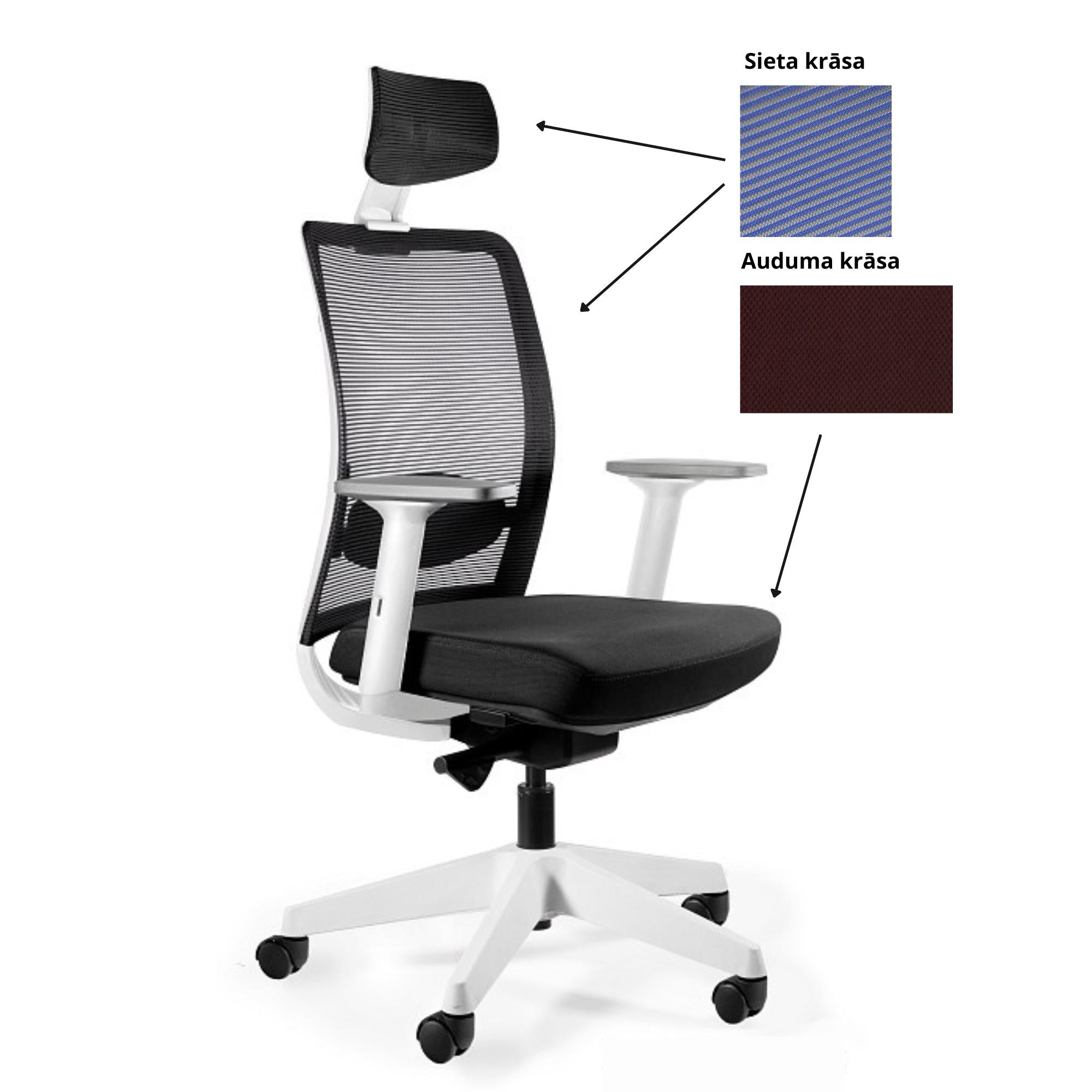 Biroja krēsls ANGGUN, balts-Ergostock