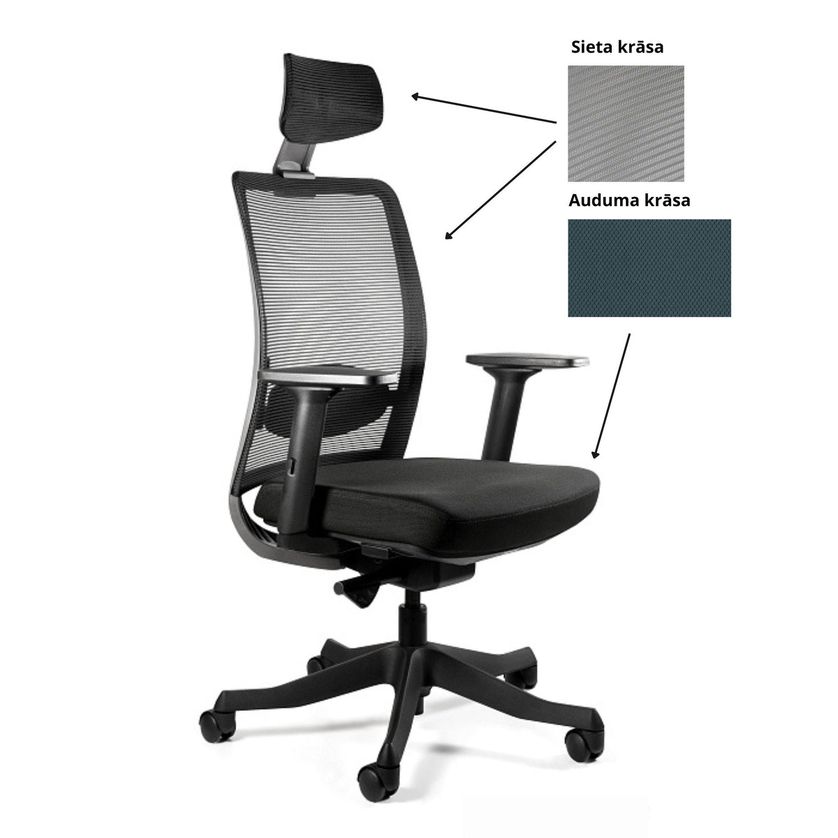 Biroja krēsls ANGGUN, melns-Ergostock