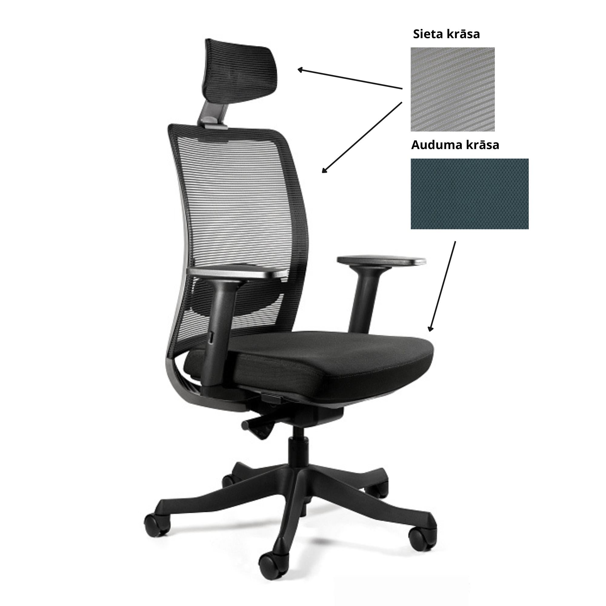 Biroja krēsls ANGGUN, melns-Ergostock