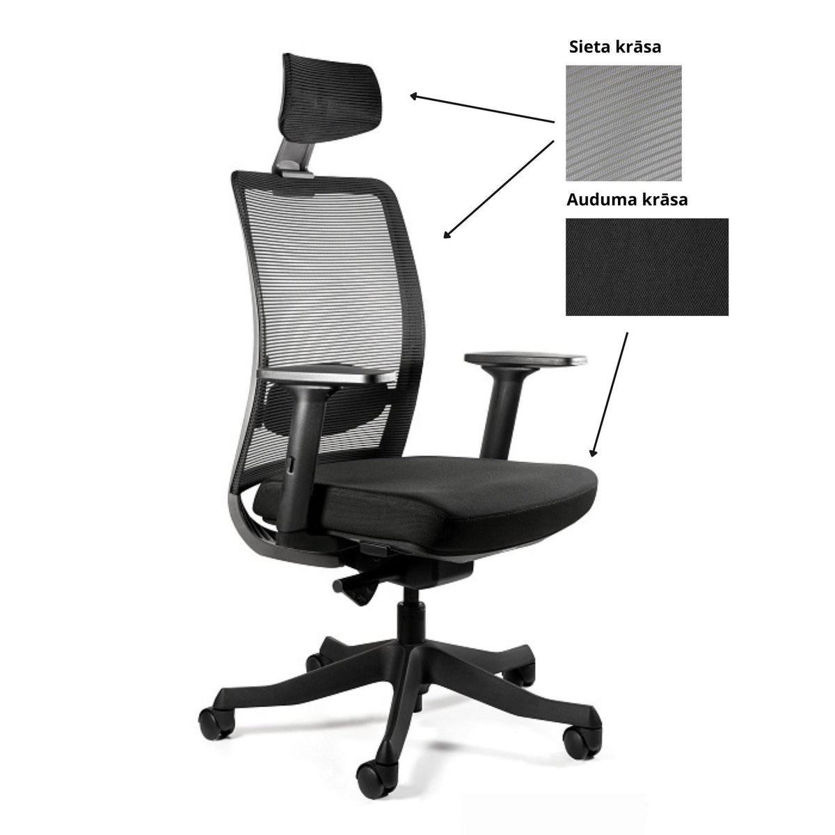 Biroja krēsls ANGGUN, melns-Ergostock