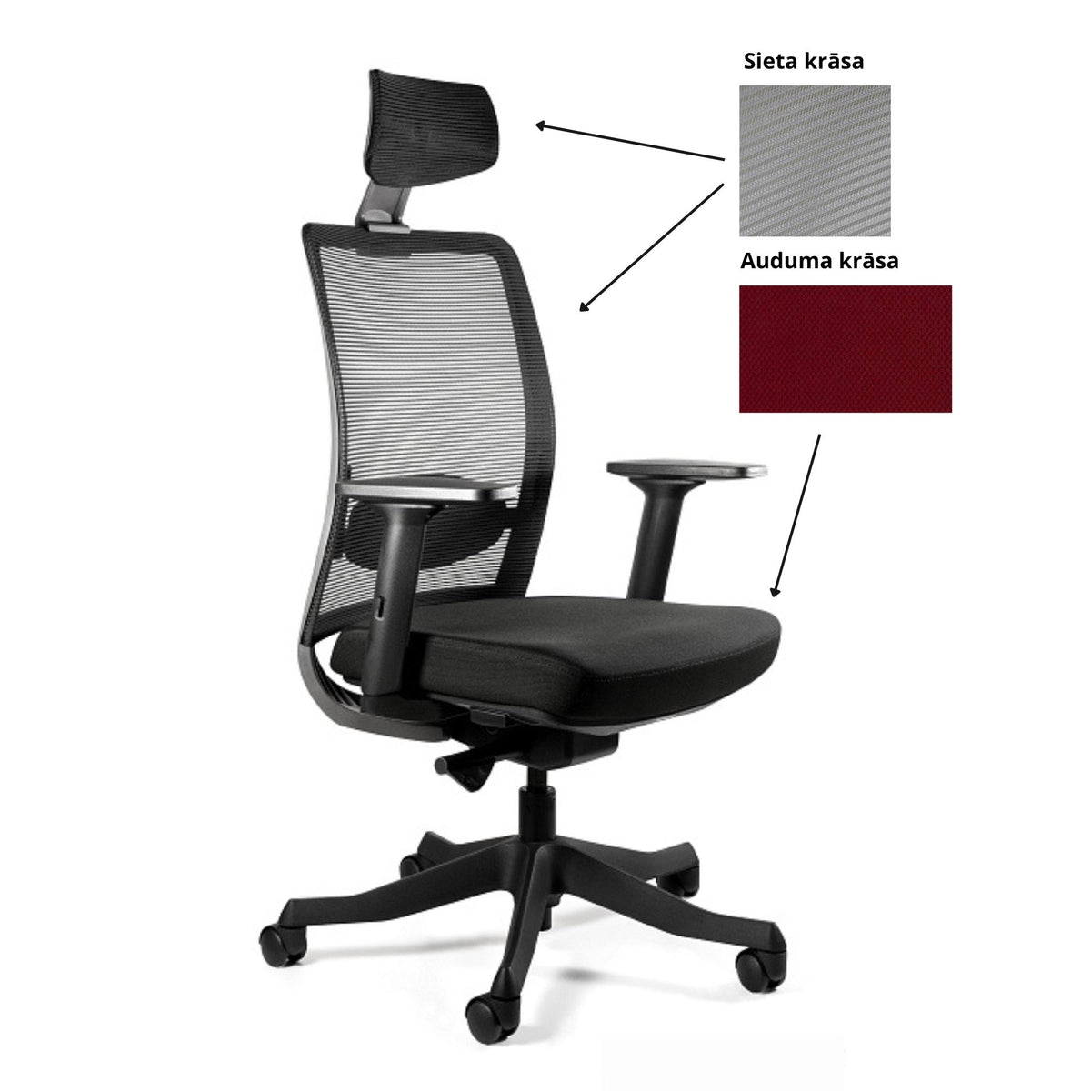 Biroja krēsls ANGGUN, melns-Ergostock