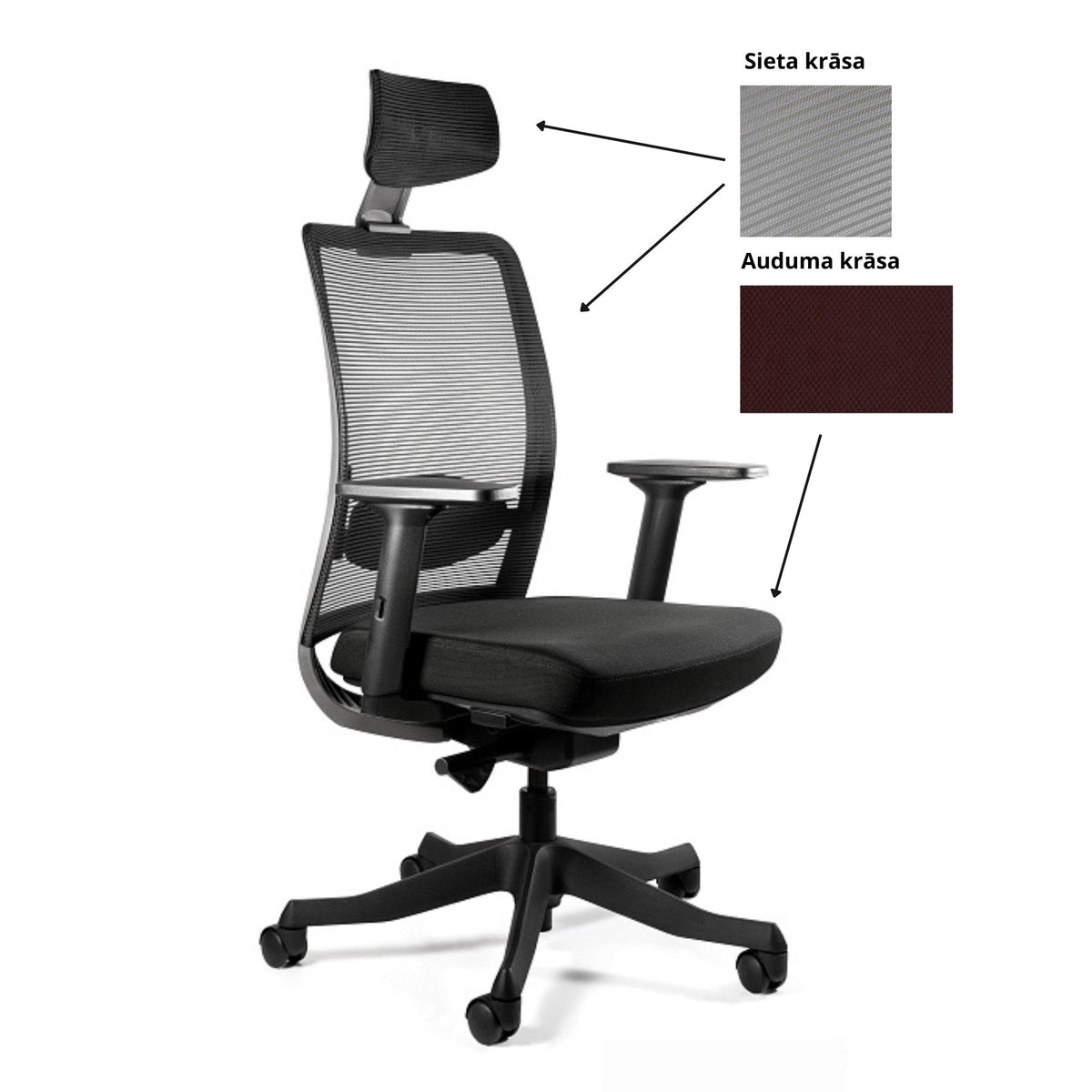 Biroja krēsls ANGGUN, melns-Ergostock