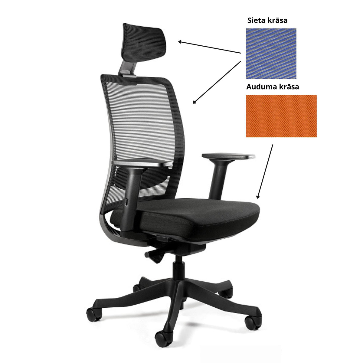 Biroja krēsls ANGGUN, melns-Ergostock