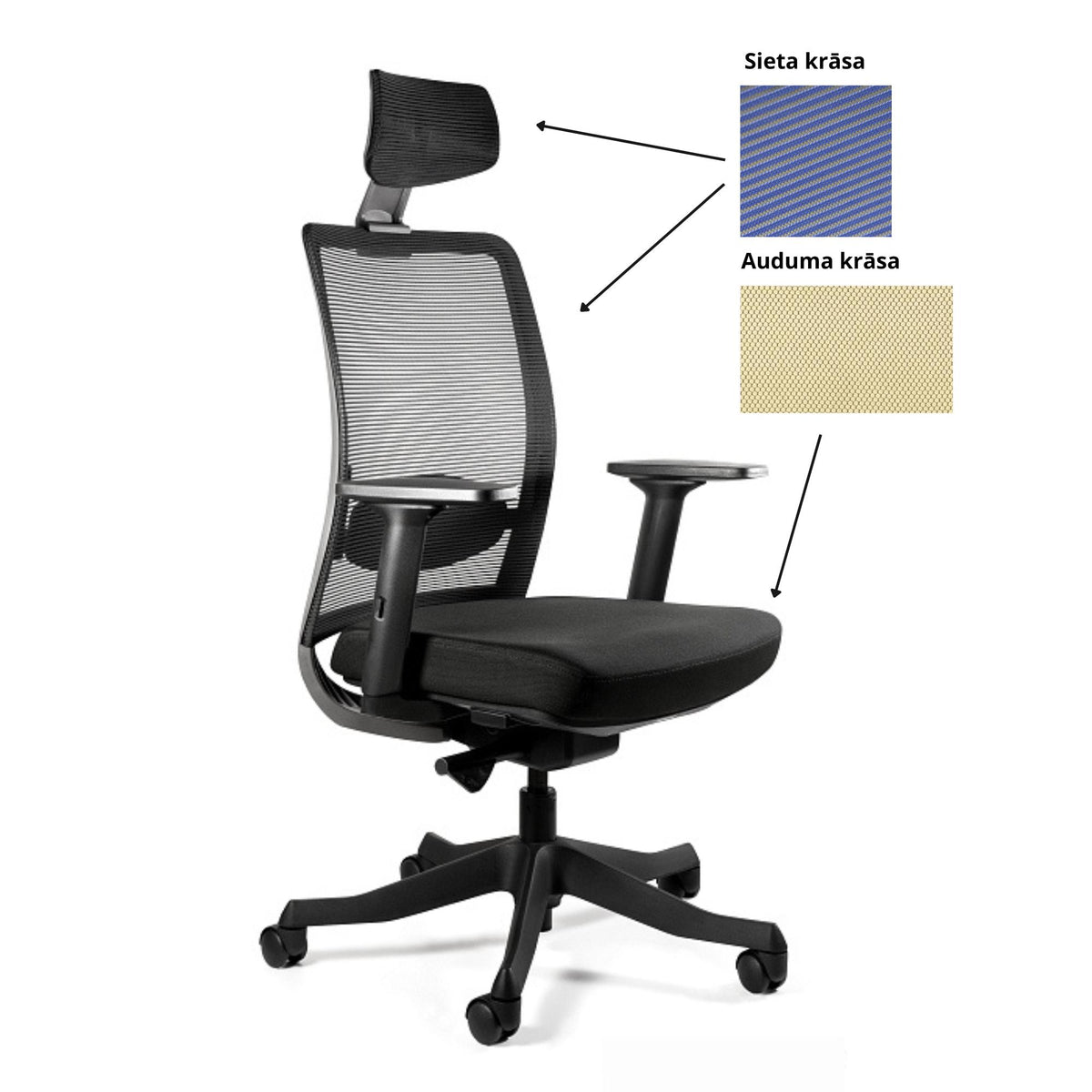 Biroja krēsls ANGGUN, melns-Ergostock