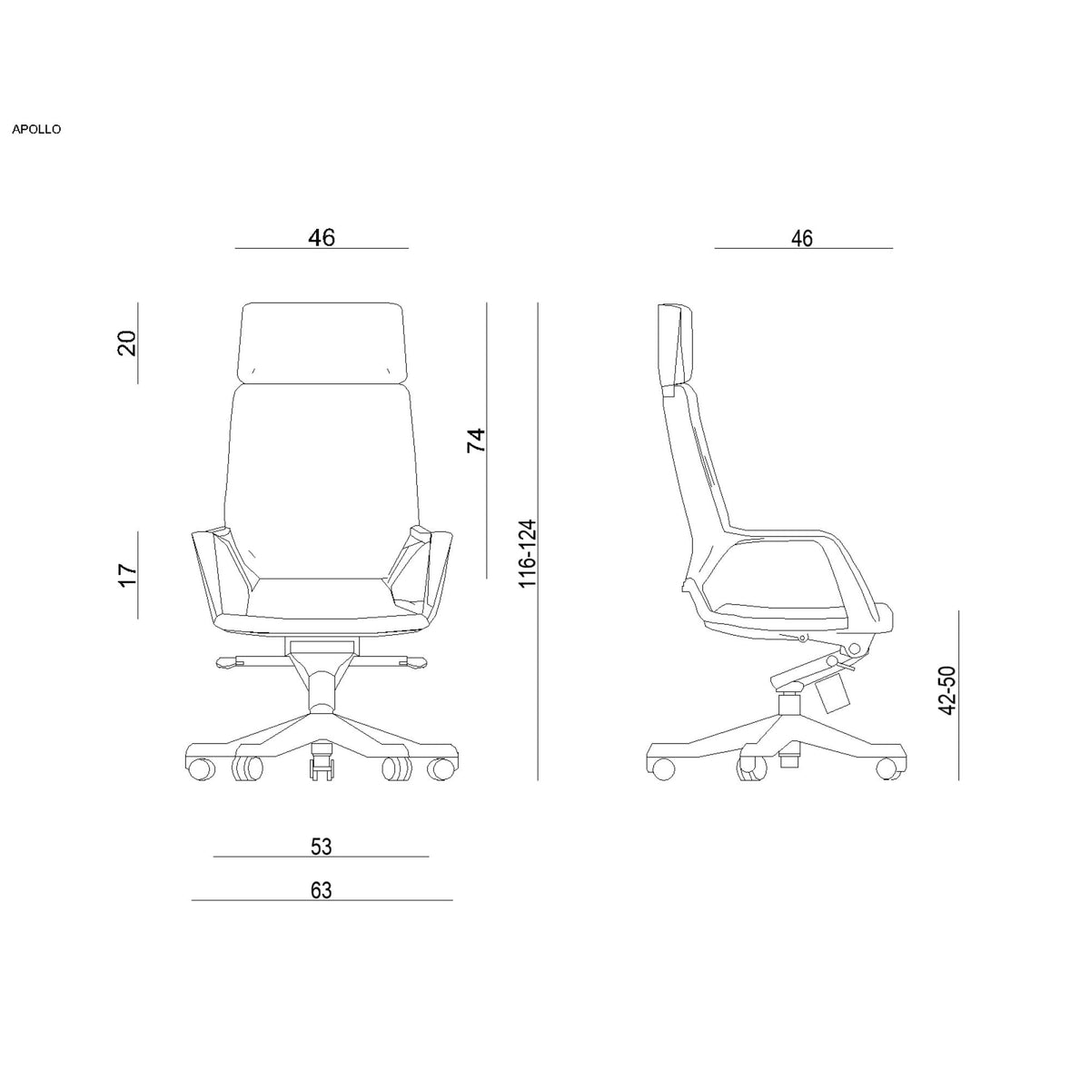 Biroja krēsls APOLLO - Ergostock.lv