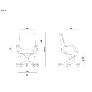 Biroja krēsls APOLLO LOW - Ergostock.lv