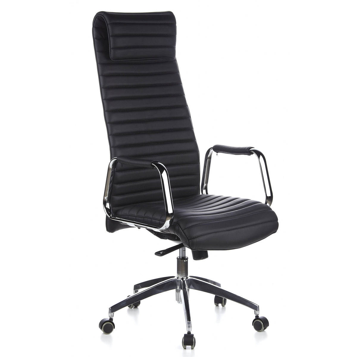 Biroja krēsls ASPERA Nappa Leather Luxus, melns
