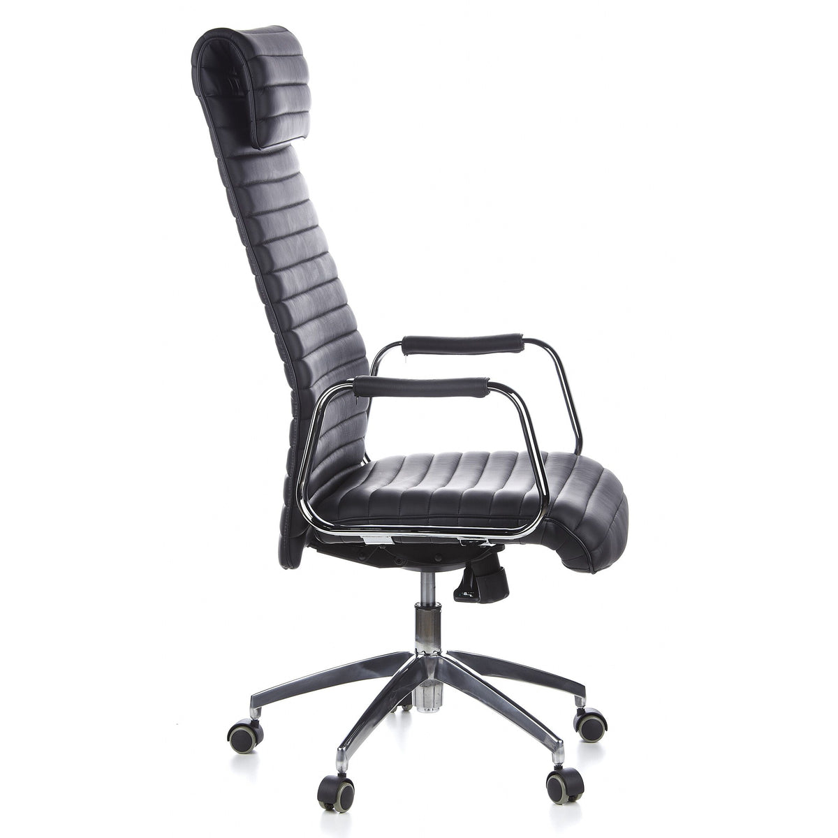 Biroja krēsls ASPERA Nappa Leather Luxus, melns