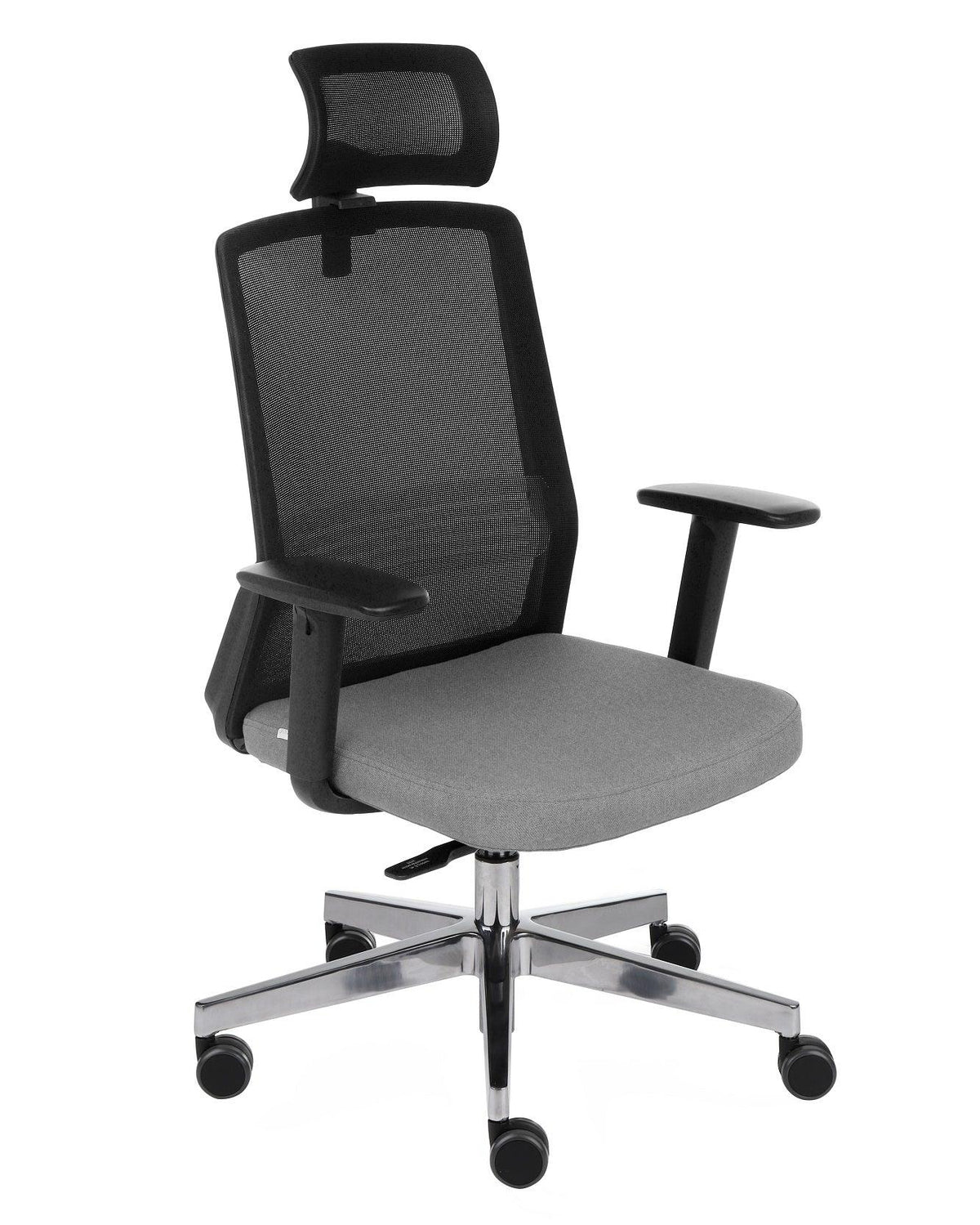 Biroja krēsls COCO HD Medley Black | WH | Chrome – Pelēka md05 / pelēka