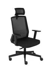 Biroja krēsls COCO HD Medley Black | WH | Chrome-Ergostock