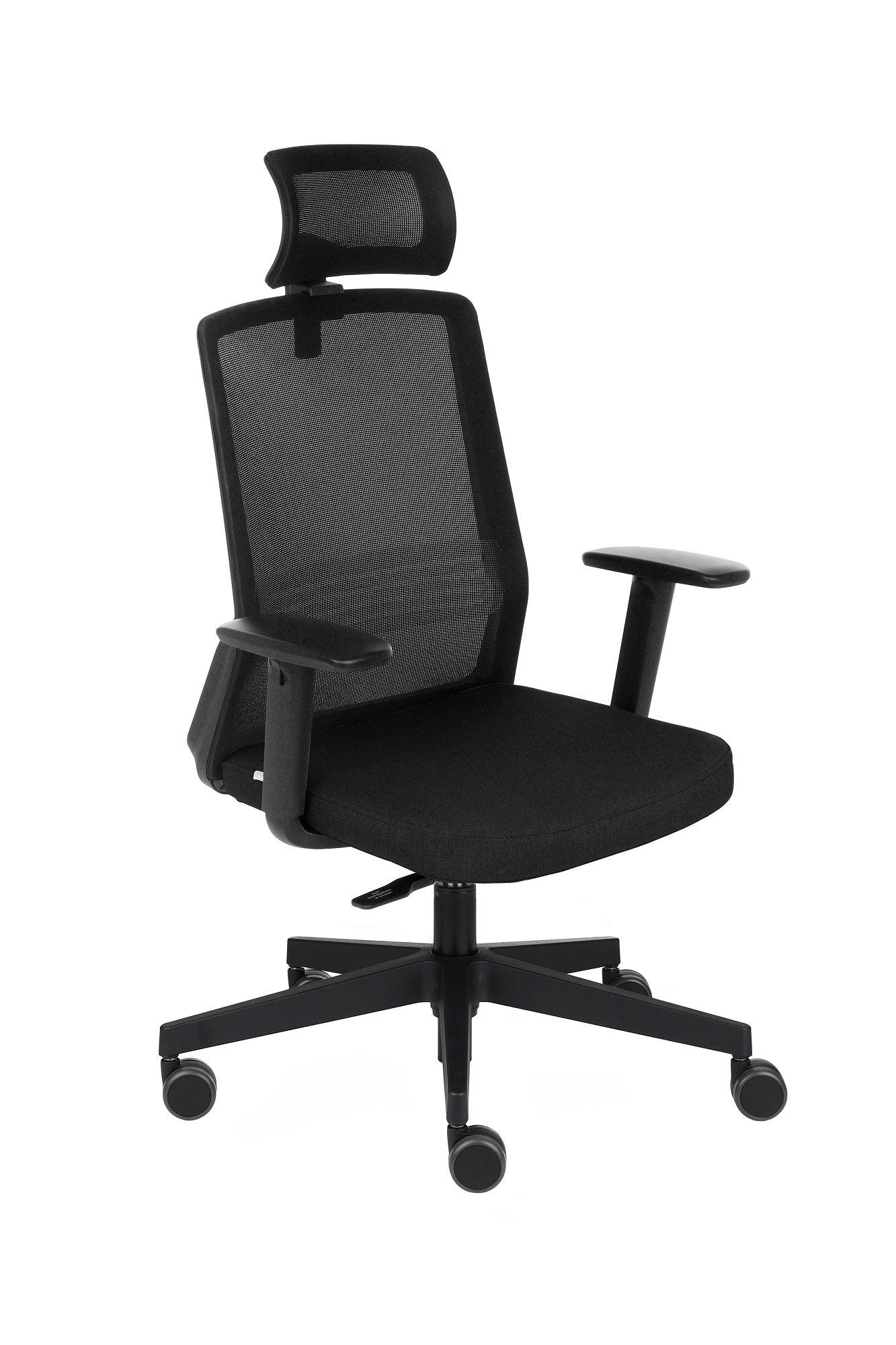 Biroja krēsls COCO HD Medley Black | WH | Chrome-Ergostock