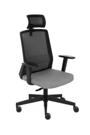 Biroja krēsls COCO HD Medley Black | WH | Chrome-Ergostock