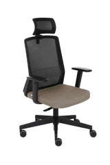 Biroja krēsls COCO HD Medley Black | WH | Chrome-Ergostock