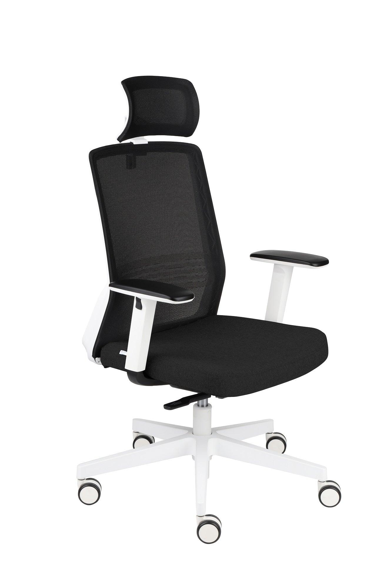 Biroja krēsls COCO HD Medley Black | WH | Chrome-Ergostock