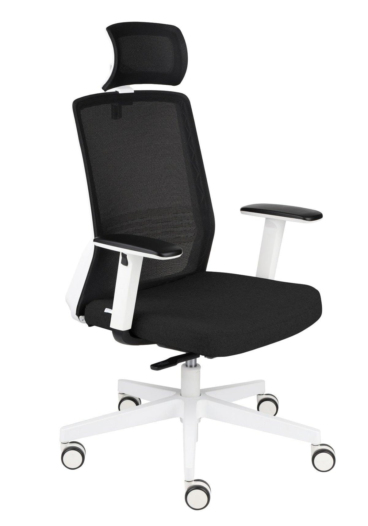 Biroja krēsls COCO HD Medley Black | WH | Chrome – Melna md01 / Balta