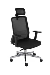 Biroja krēsls COCO HD Medley Black | WH | Chrome-Ergostock