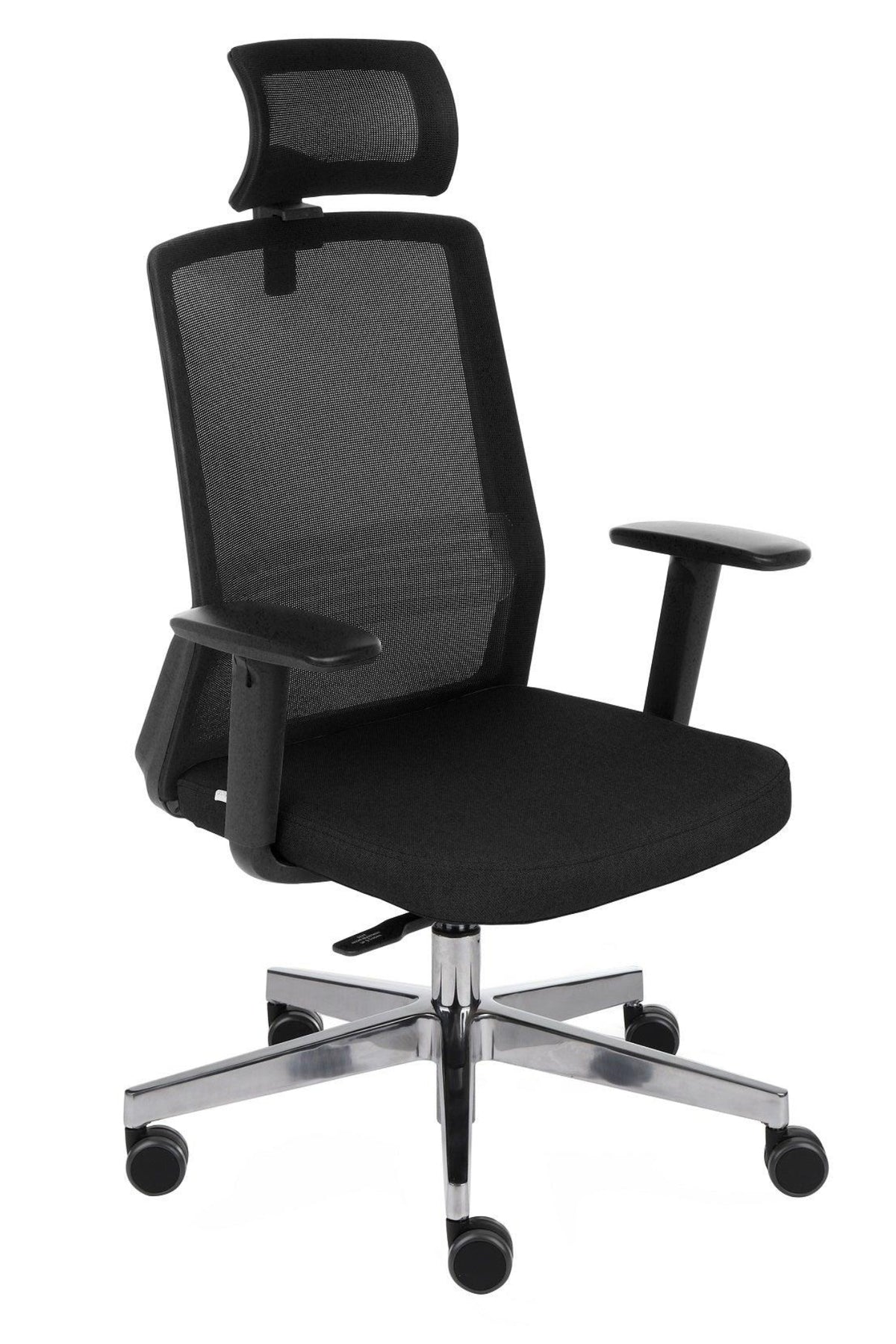 Biroja krēsls COCO HD Medley Black | WH | Chrome – Melna md01 / pelēka